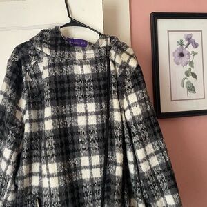 Madden Girl Black and White Plaid Jacket